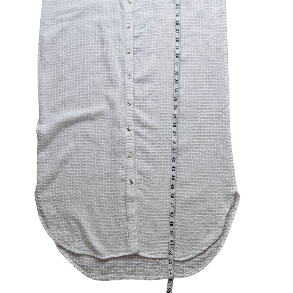 Anthropologie Mara Hoffman Swim S Midi Cover up Dress Shirt Gauze Oversized - Picture 6 of 12